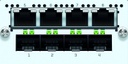 [XGCZTCHF4] 4 Port GbE SFP plus 4 Port GbE Kupfer - 2 Bypass groups FleXi Port Modul  (für XG 750 und XG 550/650 rev.2 only)